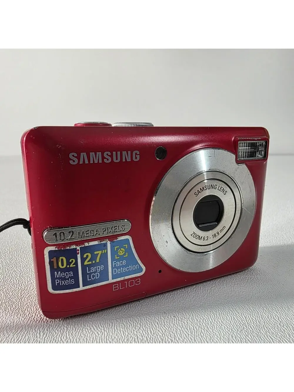 Samsung BL103 10.2MP Digital Camera Red - NO POWER